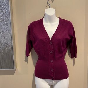 Dots button down v- neck cardigan sweater